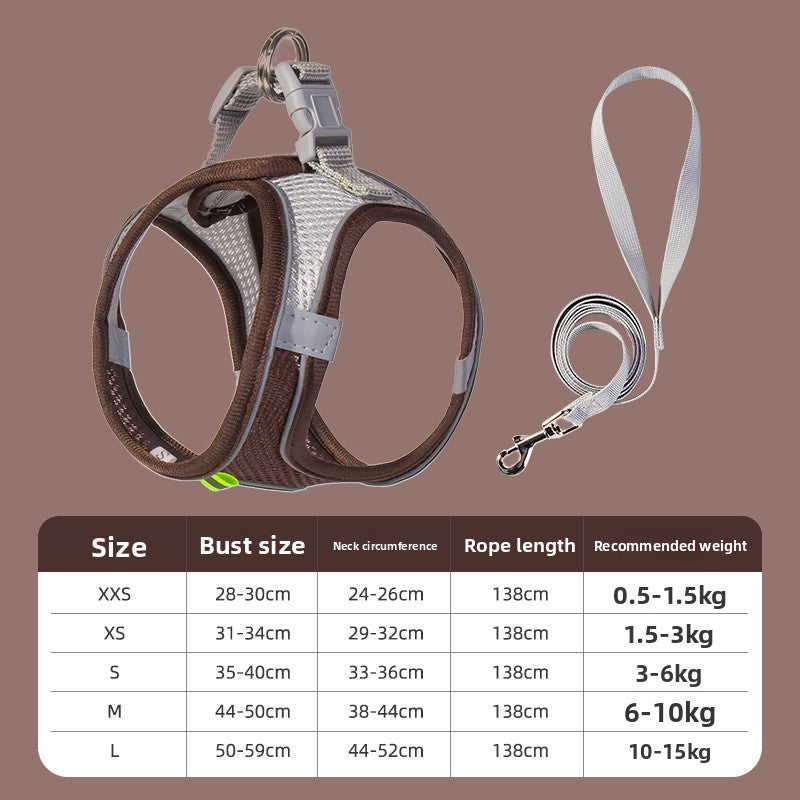 Dog Harness & Leash Set | Reflective Nylon Walking Set for Dogs & Cats – product image 23 | Pawnests