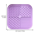 Lick mat size guide, 19.7 cm by 19.7 cm (7.76 in) | Pawnests
