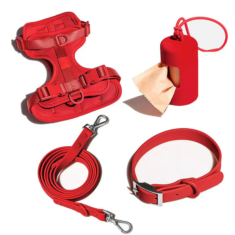 Waterproof dog harness 4-piece set care instructions — wipe clean only | Pawnests