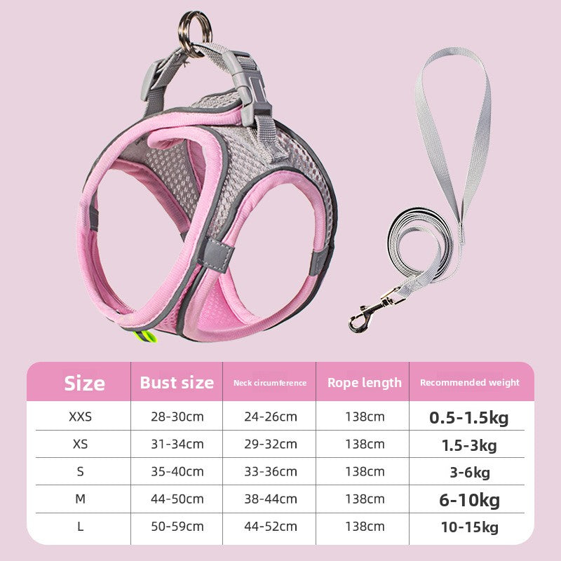 Harness and leash set all 6 colour options — green orange pink red brown blue | Pawnests