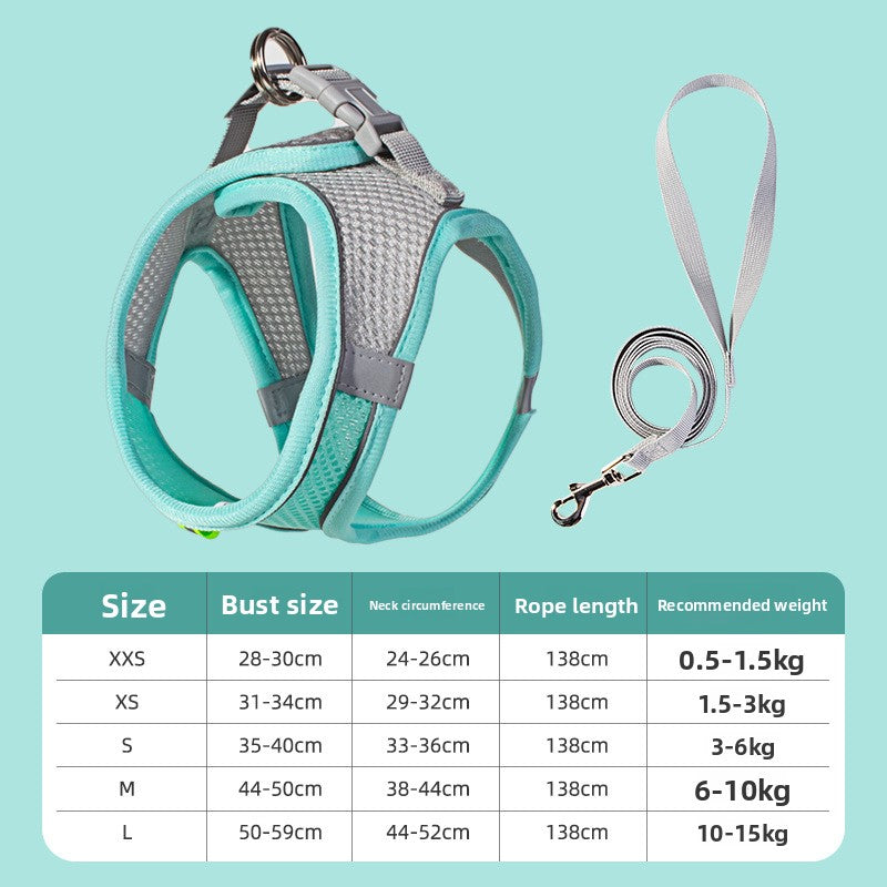 Dog harness chest padding close-up — anti-chafe design for comfortable walks | Pawnests