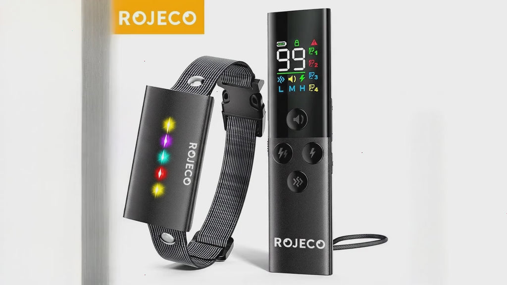 ROJECO Smartes Hundetrainingshalsband (1600 ft Reichweite & wasserdicht)